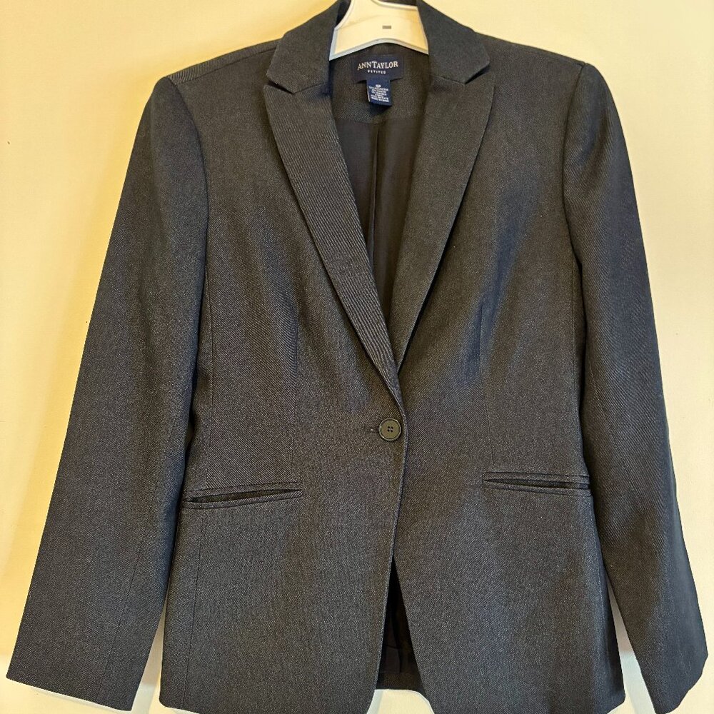 Ann Taylor dark grey blazer